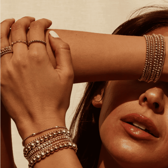 Pulsera Oro y Plata Orzo 2MM