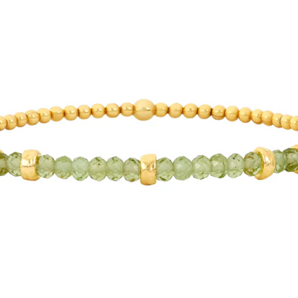 14k Gold Peridot Bracelet