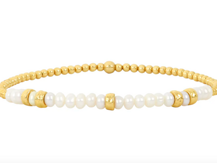 Pulsera Perlas Y 5 Rondeles