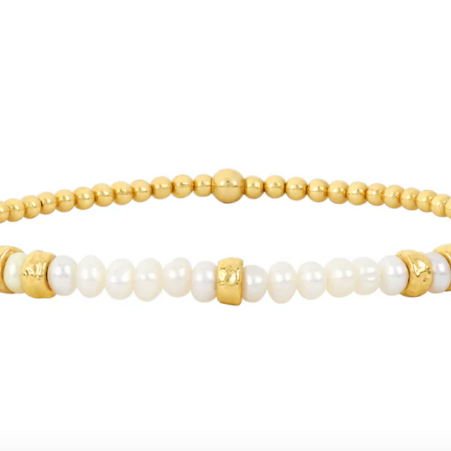 Pulsera Perlas Y 5 Rondeles