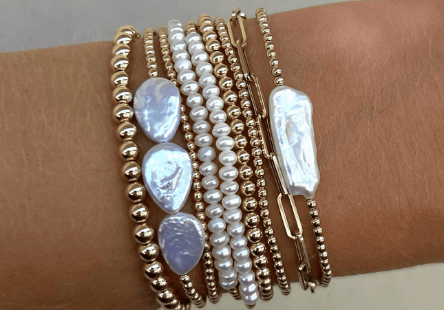 Pulsera Perlas Barra