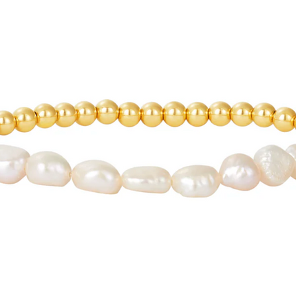 14k Gold Baroque Pearl Bracelet
