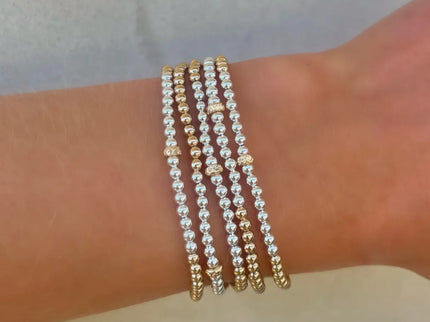Pulsera Plata Oro Rondelle 3MM