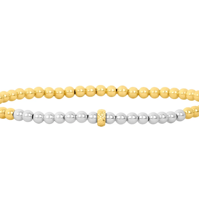 Pulsera Plata Oro Rondelle 3MM