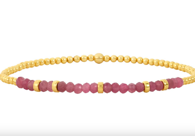 Pulsera Turmalina Rosa