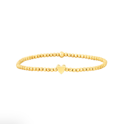 14k Gold Heart Children's Bracelet