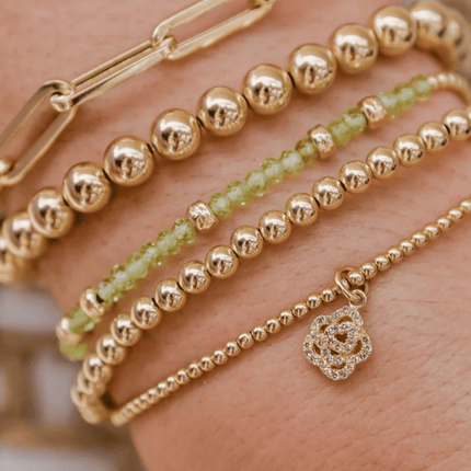14k Gold Peridot Bracelet