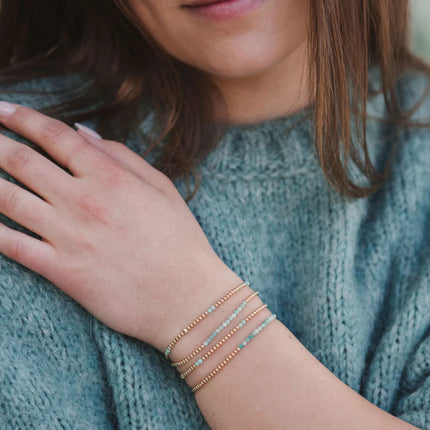Amazonite Bracelet in 14k Gold