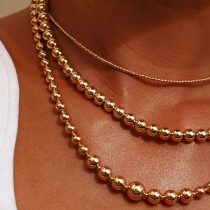 collar de oro 2mm para mujer