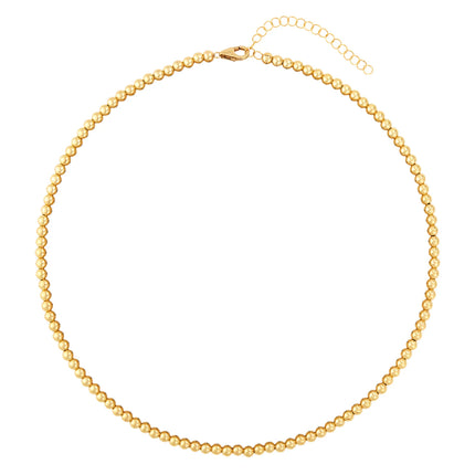 Collar de Cuentas Oro 4 mm