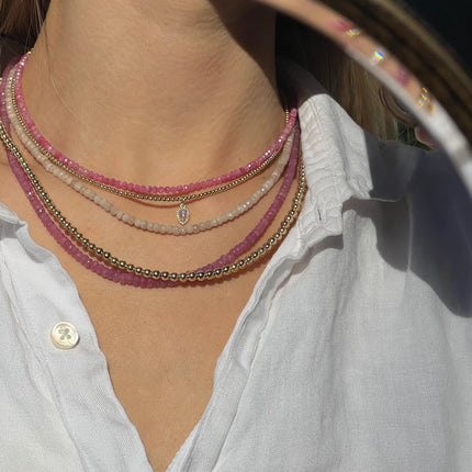 Pink Sapphire Necklace
