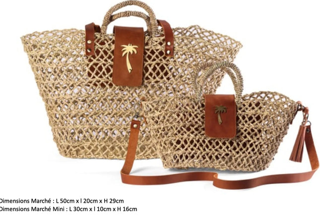 Bolsos Marche Pergola Kech (Palmera) Cuero Café Mini