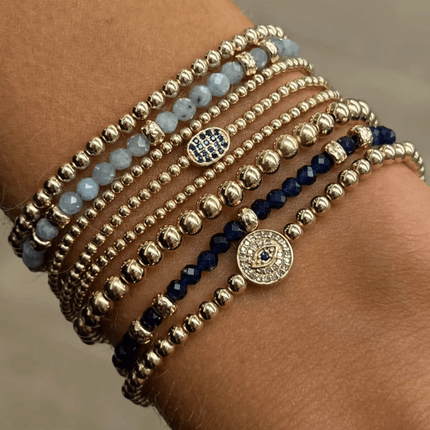 14k Gold Aquamarine Bracelet