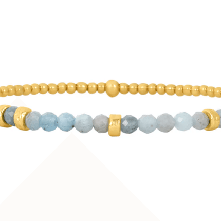 14k Gold Aquamarine Bracelet
