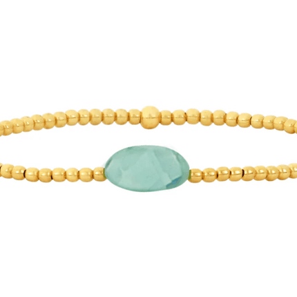 14K Gold Aventurine Bracelet