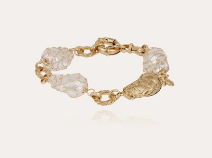 Pulsera Biwa Dorada Arcoiris