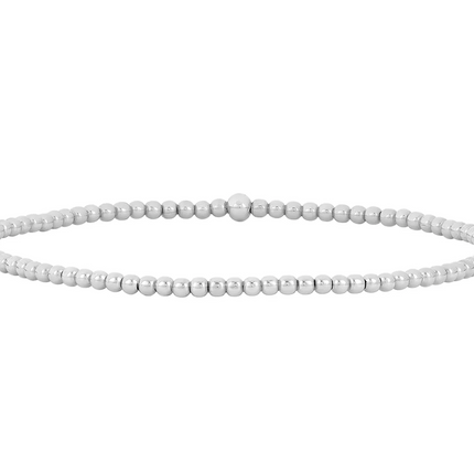Pulsera de bolitas en plata esterlina de 2 mm