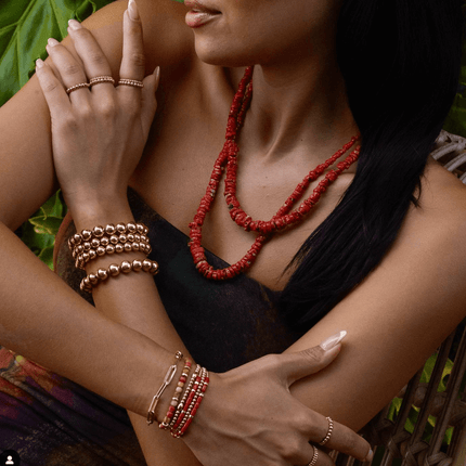 14k Gold Coral Bracelet