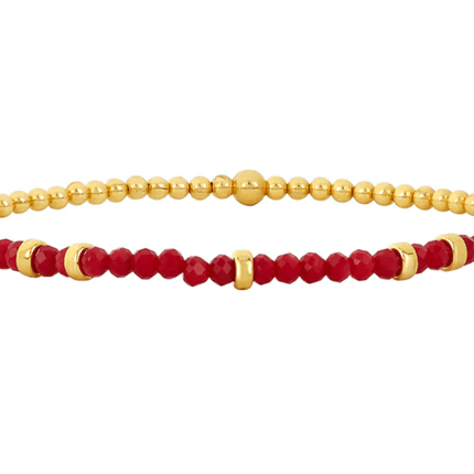 14k Gold Coral Bracelet
