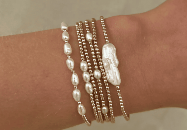 Pulsera Perlas Arroz