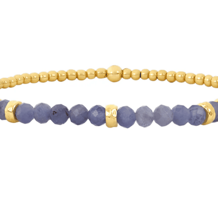 Tanzanite Rondelle Bracelet in 14K Gold