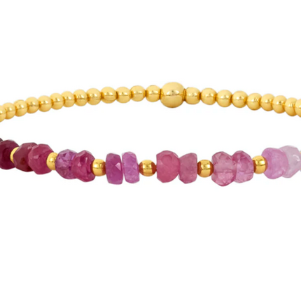 Pink Ombré Sugar Sapphire Bracelet