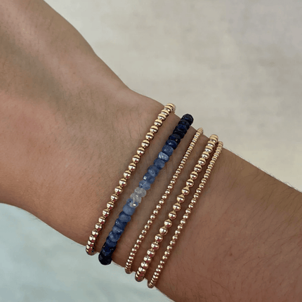 14K Gold Ombré Blue Sapphire Bracelet