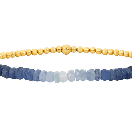 14K Gold Ombré Blue Sapphire Bracelet